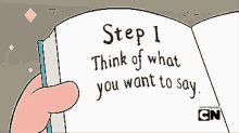 Steven Universe Step1 GIF - Steven Universe Step1 Think Of What You Want To Say GIFs