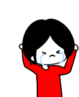 a cartoon drawing of a person crying with tears coming out of their eyes