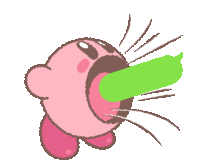 Kirby Line Sticker Kirby Sticker - Kirby Line Sticker Kirby Kirby Eat Message Stickers