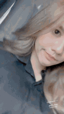 a close up of a woman 's face with the word comeback on the bottom