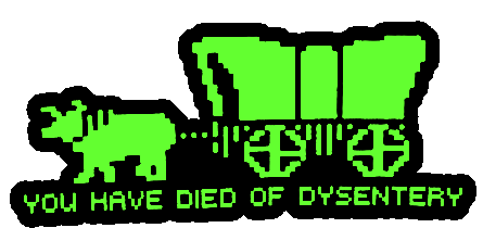 Dead Dysentery The Oregon Trail Sticker - Dead Dysentery The Oregon Trail Stickers