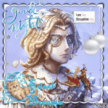 a picture of a man with the words good night and sweet dreams