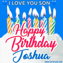 Happy Birthday Joshua Flickering Flames GIF - Happy Birthday Joshua Flickering Flames Candles GIFs