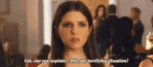 Anna Kendrick Explain GIF - Anna Kendrick Explain Terrifying Situation GIFs
