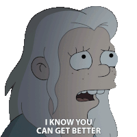 I Know You Can Get Better Bean Sticker - I Know You Can Get Better Bean Disenchantment Stickers