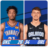 Oklahoma City Thunder (26) Vs. Orlando Magic (34) First-second Period Break GIF - Nba Basketball Nba 2021 GIFs