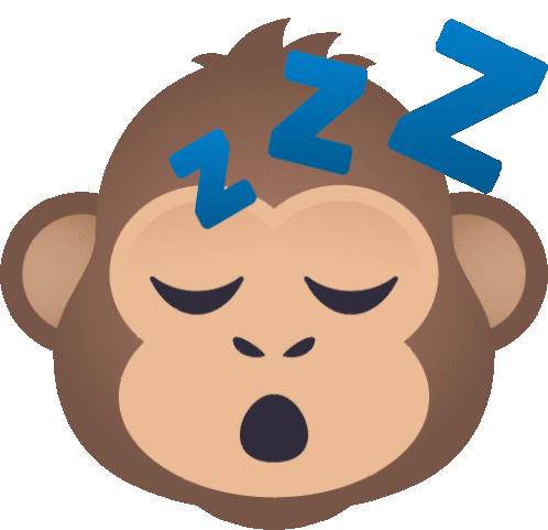 Sleeping Monkey Monkey Sticker - Sleeping Monkey Monkey Joypixels Stickers
