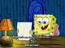 Breaktime Spongebob GIF - Breaktime Spongebob Procrastinate GIFs