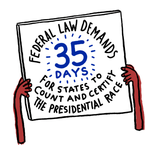 Federal Law Demands35days For States To Count And Certify The Presidential Race Sticker - Federal Law Demands35days 35days For States To Count And Certify The Presidential Race Stickers