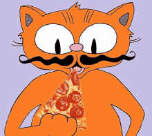 cartoon cat cat eating pizza cartoon mustache cat pizza cat cat eats pizza