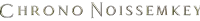 the word chrono noisemkey is written in gold letters on a white background
