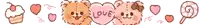 a bunch of hearts with the word love on it