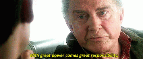 With Great Power Comes Great Responsibility GIF - Spiderman Responsibility GIFs