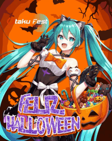 Miku Halloween GIF - Miku Halloween Felizhalloween GIFs