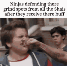 ninjas defending there grind spots from all the shais after they receive there buff