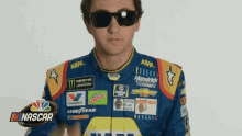 chase elliott chase takes sunglasses off cool mood looking