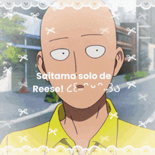 saitama solo de reese is written on a picture of a man