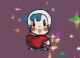 a drawing of a person with a bow on their ear