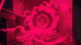 a yellow circle in the middle of a black circle