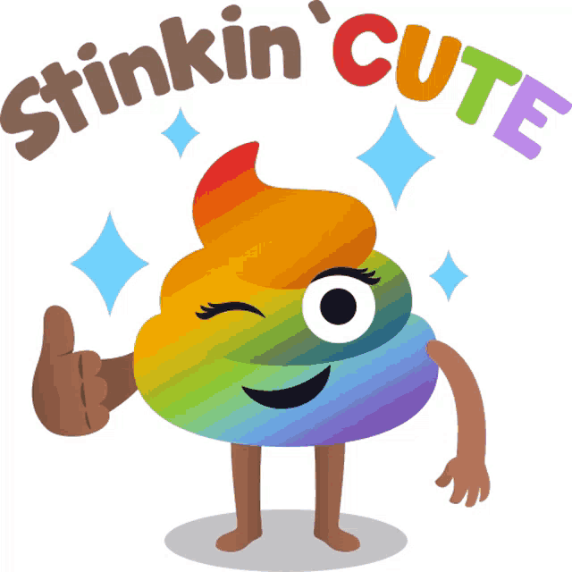 Stinkin Cute Happy Poo Sticker