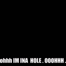 a cartoon character with purple eyes and a hat that says ohhh im in a hole ooohhh