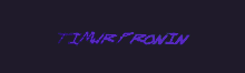 a purple and blue logo that says ' timur fronin ' on it