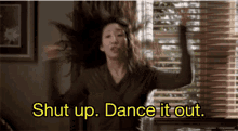 Greys Anatomy Shut Up GIF - Greys Anatomy Shut Up Dance It Out GIFs