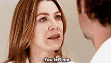 Greys Anatomy Meredith Grey GIF - Greys Anatomy Meredith Grey You Left Me GIFs