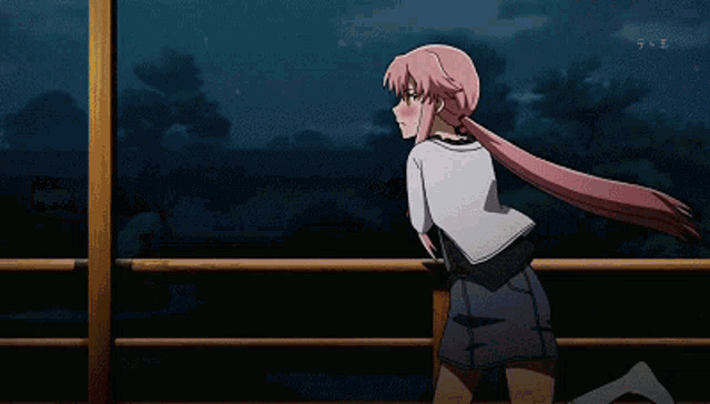 yuno gasai axe gif