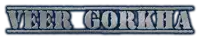 a logo for veer gorkha with a blue background