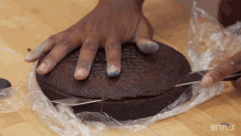 Slicing The Cake The Great British Baking Show Holidays GIF - Slicing The Cake The Great British Baking Show Holidays Cutting The Cake Into Two GIFs