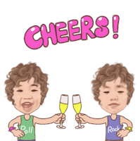 Cheers Friends Sticker - Cheers Friends Toast Stickers