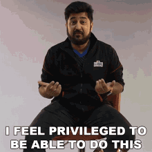 I Feel Privileged To Be Able To Do This Rushi GIF - I Feel Privileged To Be Able To Do This Rushi Rushindra Sinha GIFs