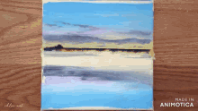 a painting on a canvas that was made in animatica