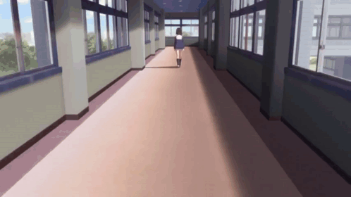 Anime Hallway GIF - Anime Hallway Throw - Discover & Share GIFs