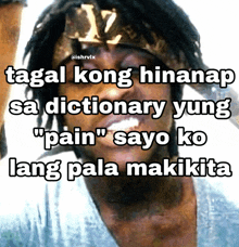 a picture of a man with a louis vuitton headband on