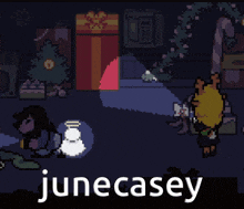 a video game with the name june casey on the bottom right