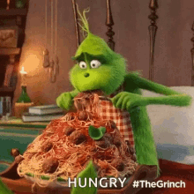 Grinch Hungry GIF - Grinch Hungry Stressed Eating GIFs