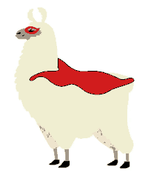 Superhero Llama GIF