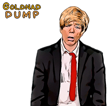Goldnad Dump Donald Trump Sticker - Goldnad Dump Donald Trump Tired Stickers
