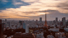tokyo japan tokyo tower tower time lapse