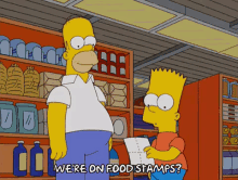 food stamps were on food stamps the simpsons homer simpson bart simpson