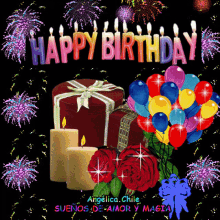 Happy Birthday Suenos De Amor Y Magia GIF - Happy Birthday Suenos De Amor Y Magia Candle GIFs