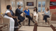 Michelle Williams, Melissa Peterman & Yamanieka Saunders Freak Out At Michael Yo On Meredith! GIF