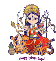 Happy Durga Puja Alicia Souza Sticker - Happy Durga Puja Alicia Souza Shubh Durga Puja Stickers