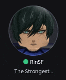 a picture of rinsf the strongest with a green circle around his face