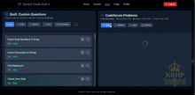 a screenshot of the smart code hub shows a list of questions