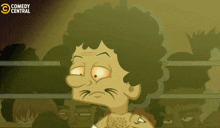a cartoon of a man in a boxing ring with the words comedy central behind him