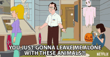 You Just Gonna Leave Me Alone With These Animals Really GIF - You Just Gonna Leave Me Alone With These Animals Really Dont Do This GIFs