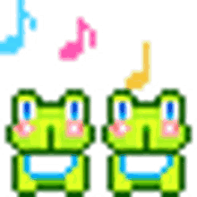 frog dance cute pixel oldweb